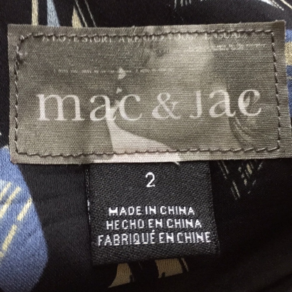 Mac & Jac Fully Lined Silk Pattern Full Skirt Vguc - image 4